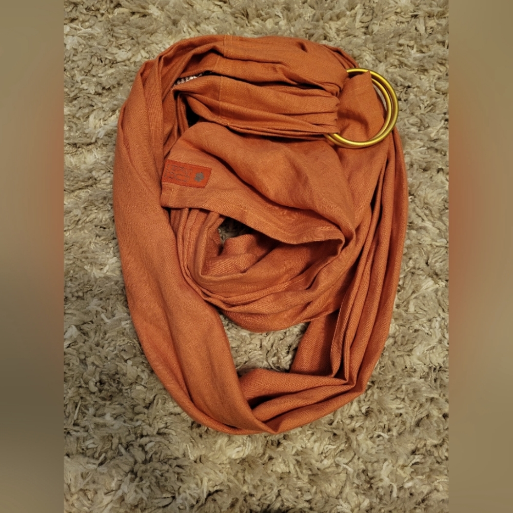 Baby Ring Sling - Rust Orange Kids Bib-Style Carrier